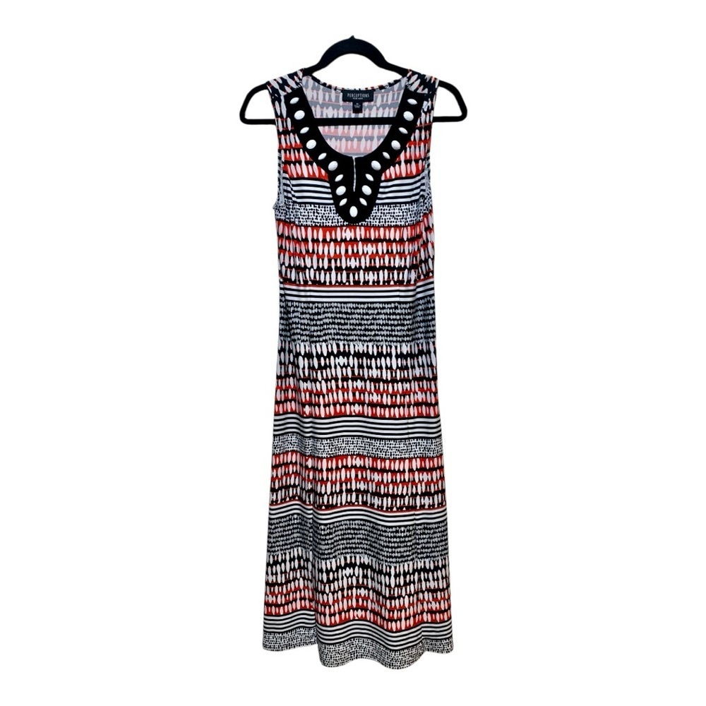 Perceptions Sleeveless Patterned Maxi Dress Size 10
